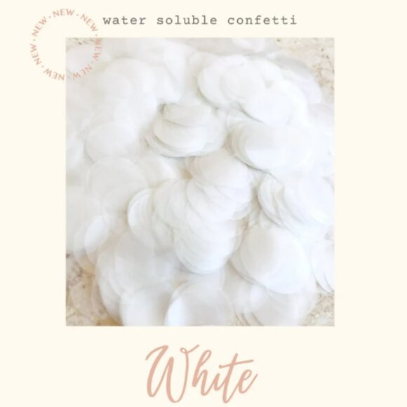 White Biodegradable Wedding Confetti / Rice Paper Confetti - Picture 1 of 1